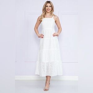Milo Midi Dress-White